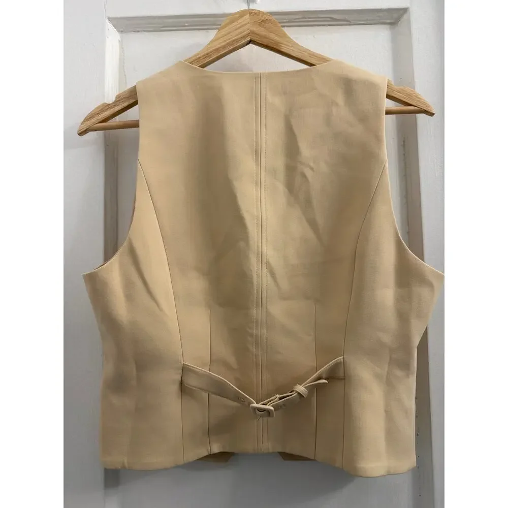 Favorite Daughter Beige Tailored Vest - Picture 6 of 9